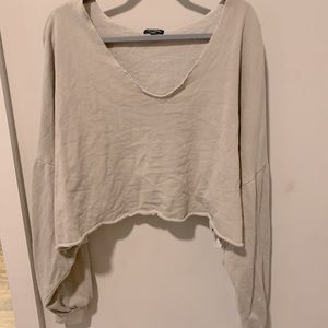 Oversized Crop Sweatshirt